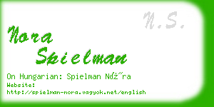 nora spielman business card